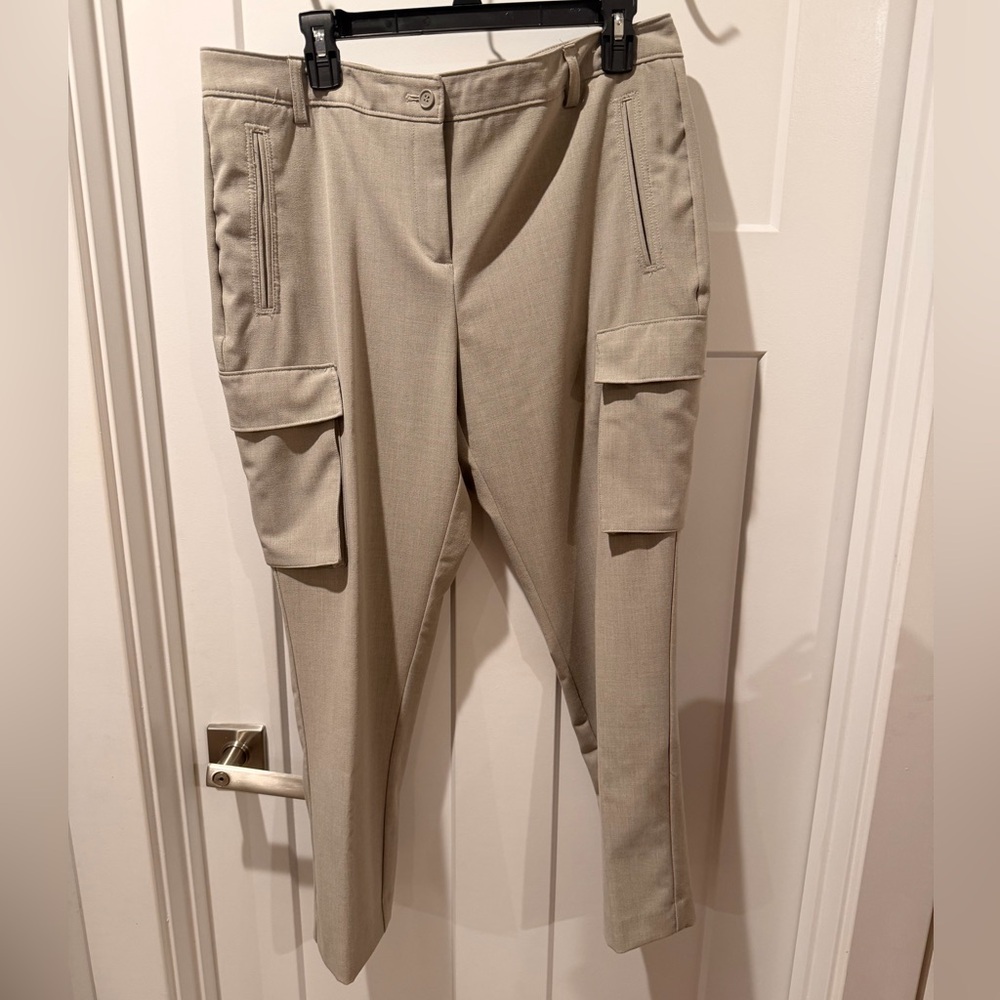 Woman’s Cargo Dress Pants in Light Beige